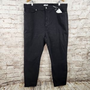 Good American Good Legs Crop Skinny Jeans Black Size 24W